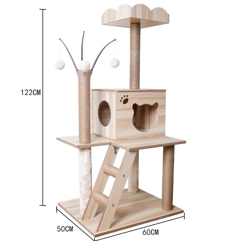 Space Capsule Cat Crawl Nest With Scratching Board - Wooden Pet Toy And Supplies