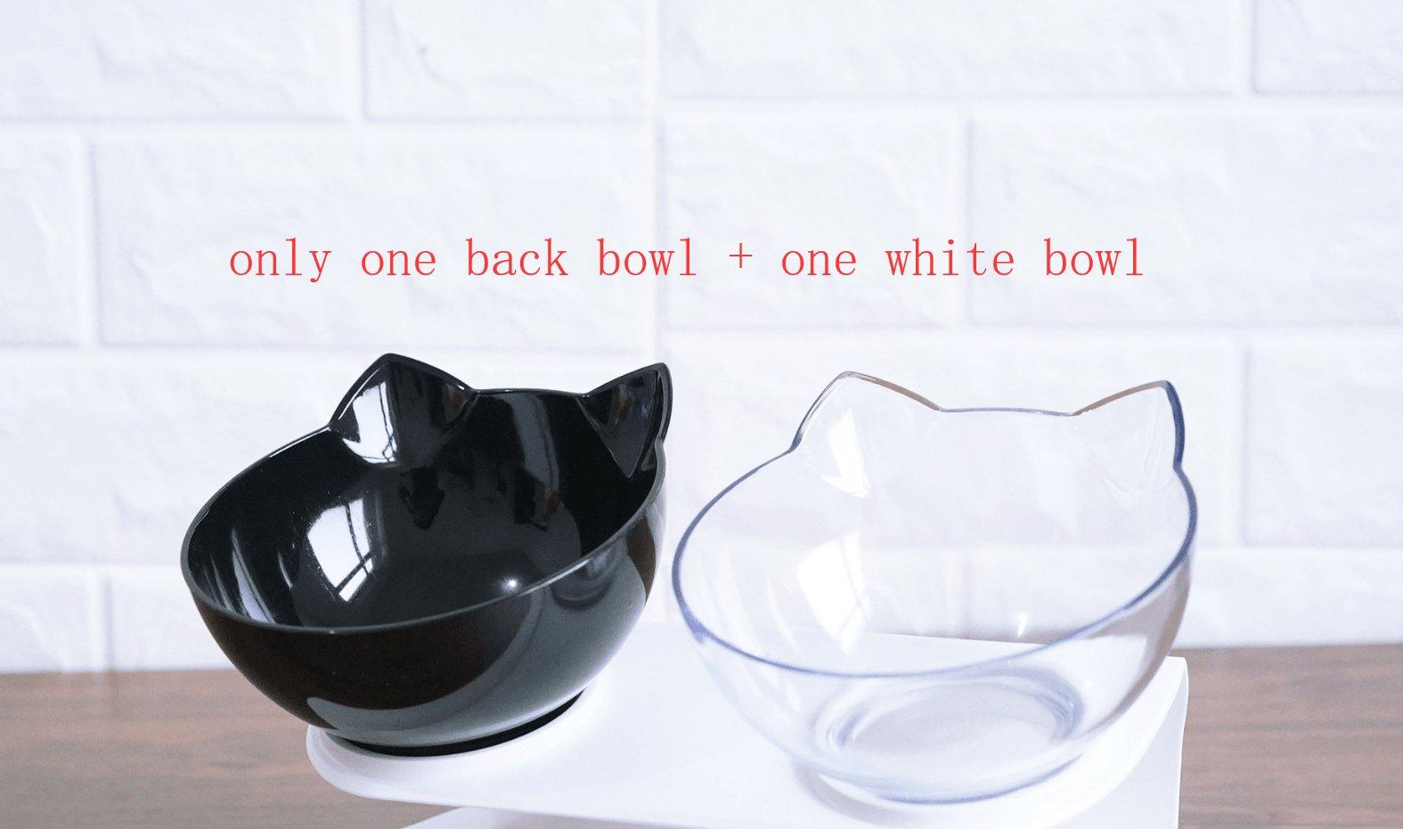 Deluxe Pet Dining Experience: Elegant Inclined Food Cat Bowl With Transparent Design