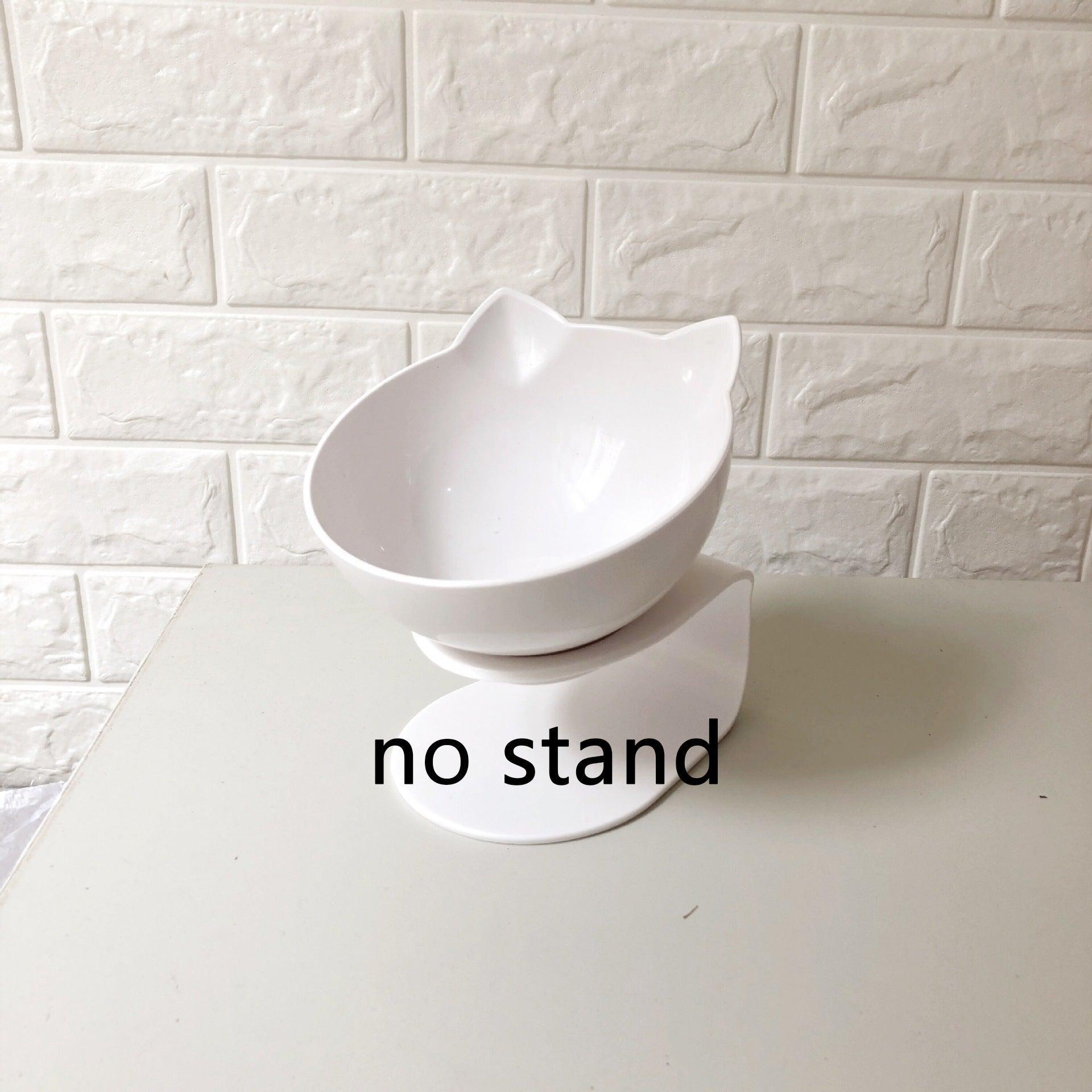 Deluxe Pet Dining Experience: Elegant Inclined Food Cat Bowl With Transparent Design