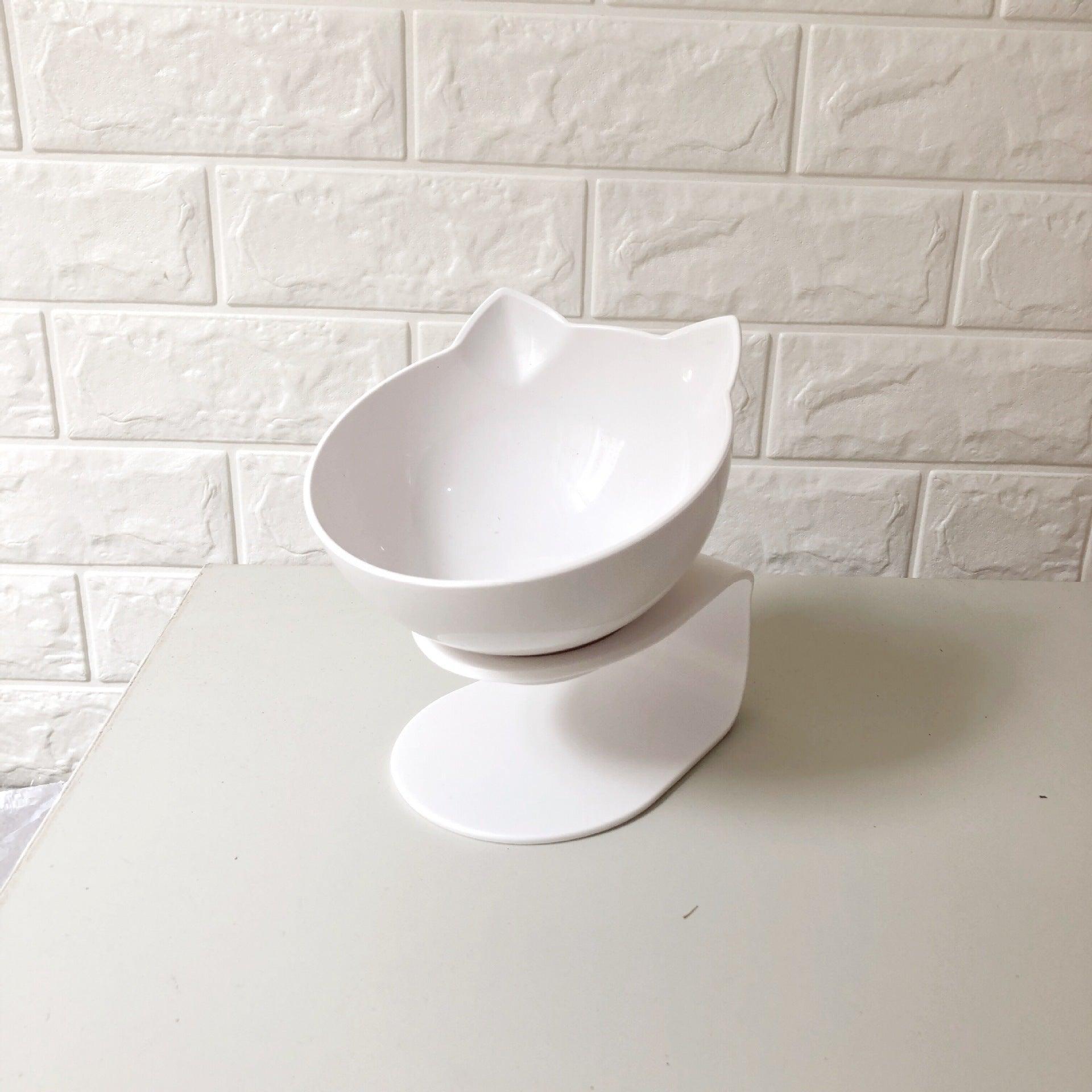 Deluxe Pet Dining Experience: Elegant Inclined Food Cat Bowl With Transparent Design