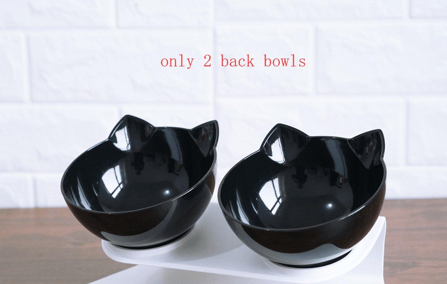 Deluxe Pet Dining Experience: Elegant Inclined Food Cat Bowl With Transparent Design