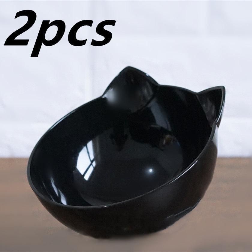 Deluxe Pet Dining Experience: Elegant Inclined Food Cat Bowl With Transparent Design